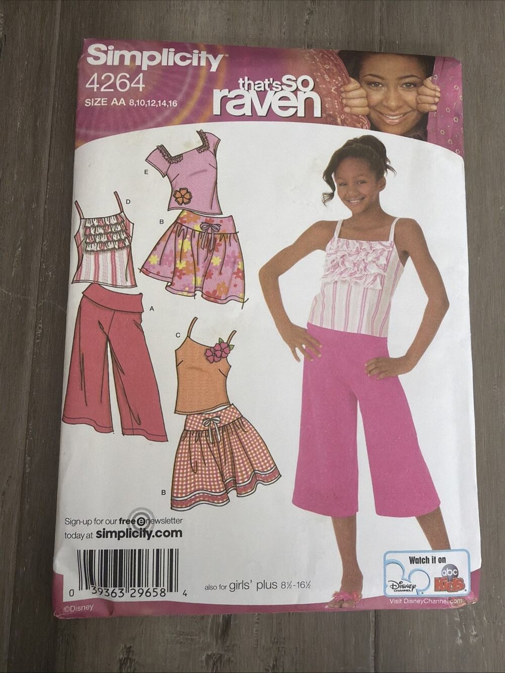 Simplicity 4264 Disney That’s So Raven girls clothing pattern size AA 8-16 Sewin